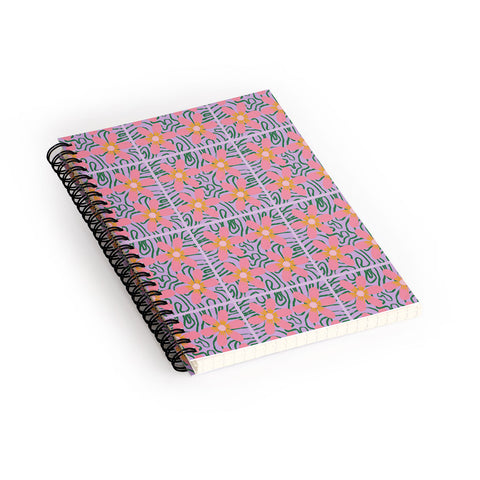 DorcasCreates Psychedelic Daisies Spiral Notebook