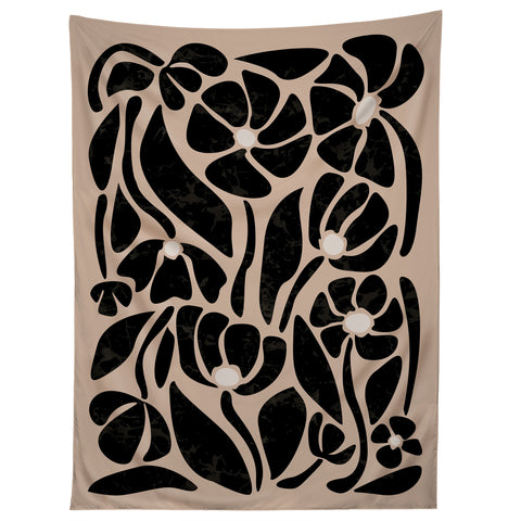 DorisciciArt Mid Century Modern Floral F Tapestry