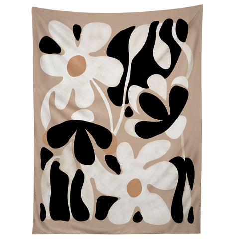 DorisciciArt monochrome flowers Tapestry