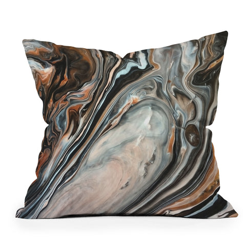 DuckyB Copper and Stone Outdoor Throw Pillow