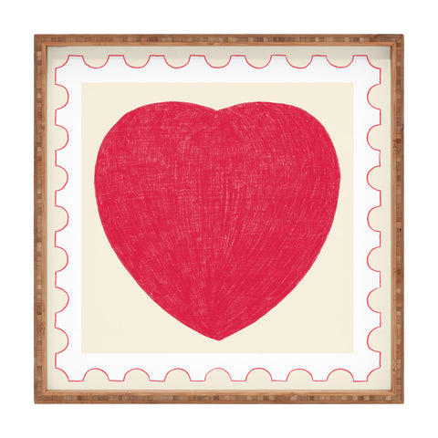 El buen limon Heart and love stamp Square Tray