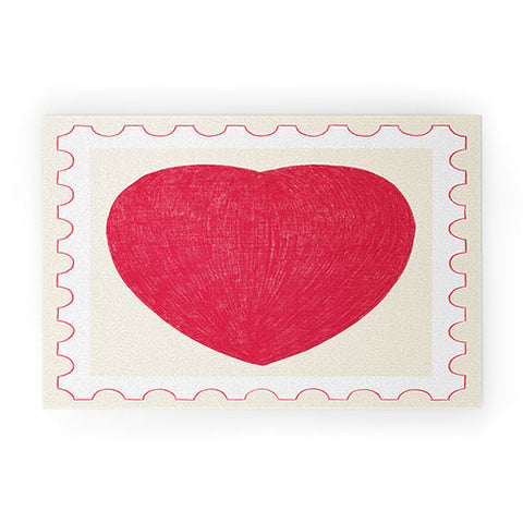 El buen limon Heart and love stamp Welcome Mat