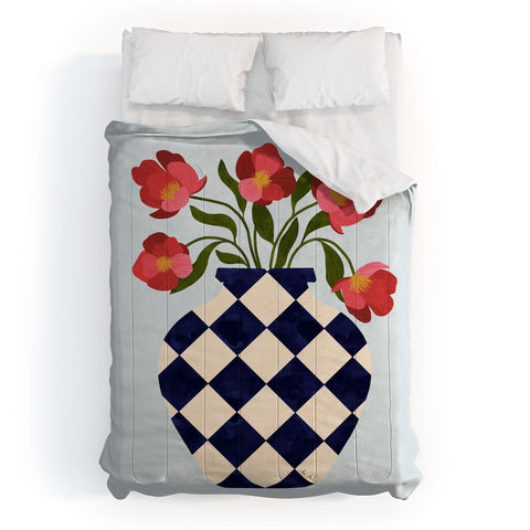 El buen limon Roses and vase with diamonds Comforter