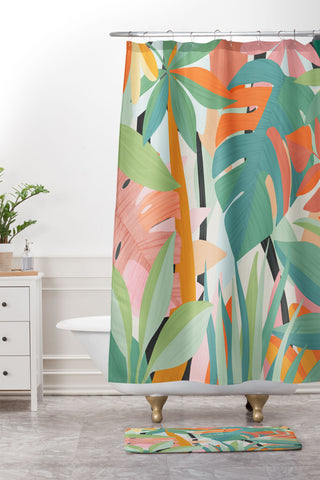 El buen limon Tropical forest I Shower Curtain And Mat