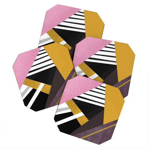 Elisabeth Fredriksson Geometric Combination 1 Coaster Set