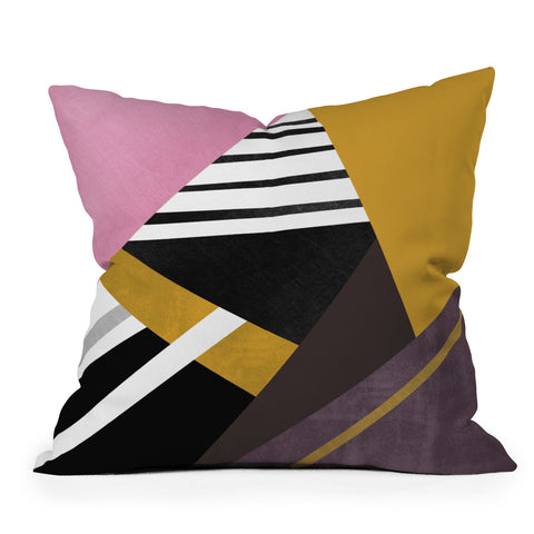 Elisabeth Fredriksson Geometric Combination 1 Throw Pillow