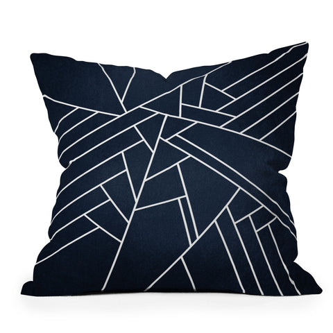 Elisabeth Fredriksson Geometric Navy Outdoor Throw Pillow