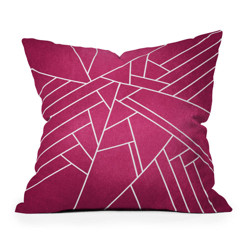 Elisabeth Fredriksson Geometric Pink Outdoor Throw Pillow