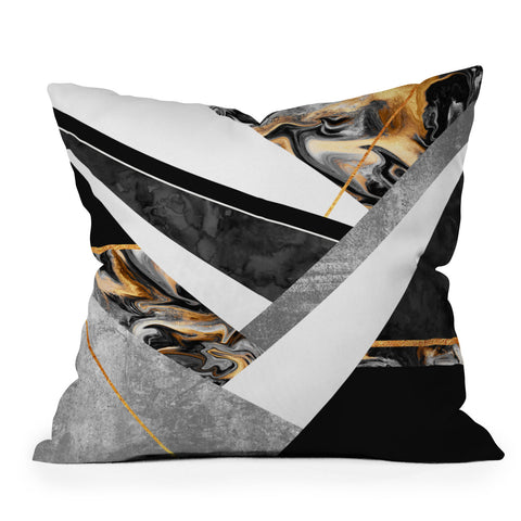 Elisabeth Fredriksson Lines and Layers Outdoor Throw Pillow