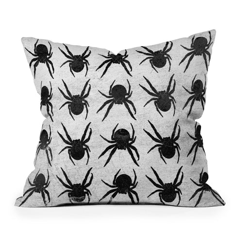 Elisabeth Fredriksson Spiders 4 BW Outdoor Throw Pillow