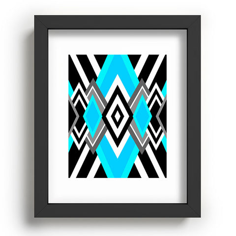 Elisabeth Fredriksson Turquoise And Black Recessed Framing Rectangle