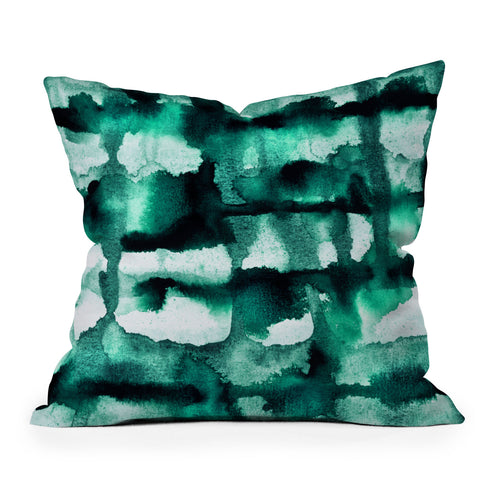 Elisabeth Fredriksson Wild Sea Watercolor Outdoor Throw Pillow