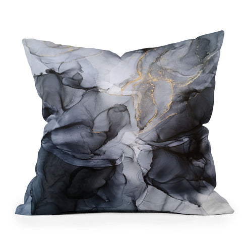 Elizabeth Karlson Calm but Dramatic Abstract Outdoor Throw Pillow