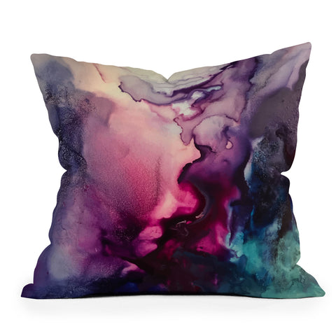 Elizabeth Karlson Mission Fusion Abstract Outdoor Throw Pillow