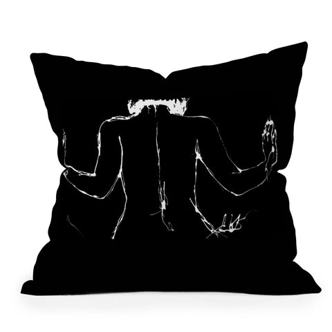 Elodie Bachelier Amelie by night Outdoor Throw Pillow
