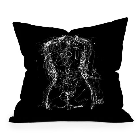 Elodie Bachelier Nu 4 Outdoor Throw Pillow