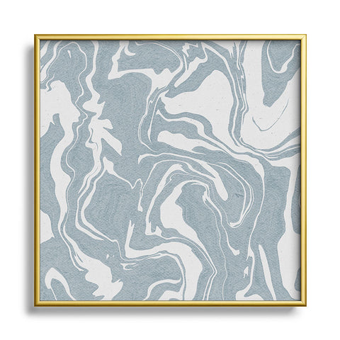 Emanuela Carratoni Abstract Liquid Texture Square Metal Framed Art Print