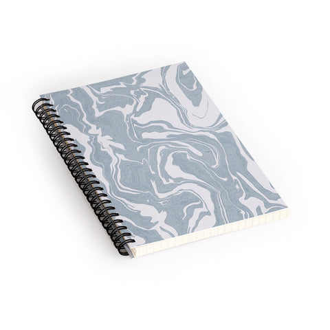 Emanuela Carratoni Abstract Liquid Texture Spiral Notebook