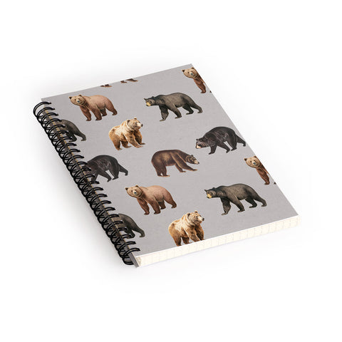 Emanuela Carratoni Bears Theme Spiral Notebook