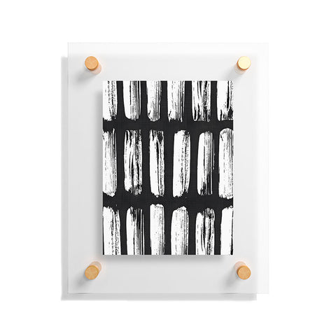 Emanuela Carratoni Black and White Texture Floating Acrylic Print