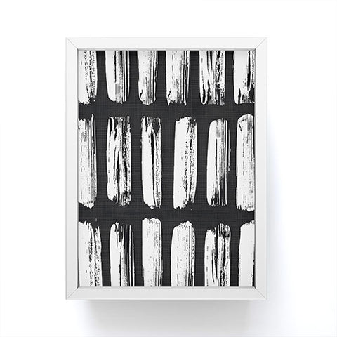 Emanuela Carratoni Black and White Texture Framed Mini Art Print