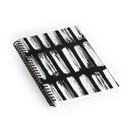Emanuela Carratoni Black and White Texture Spiral Notebook