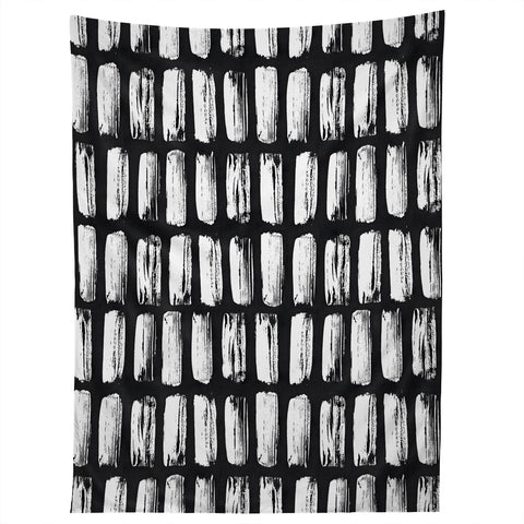 Emanuela Carratoni Black and White Texture Tapestry