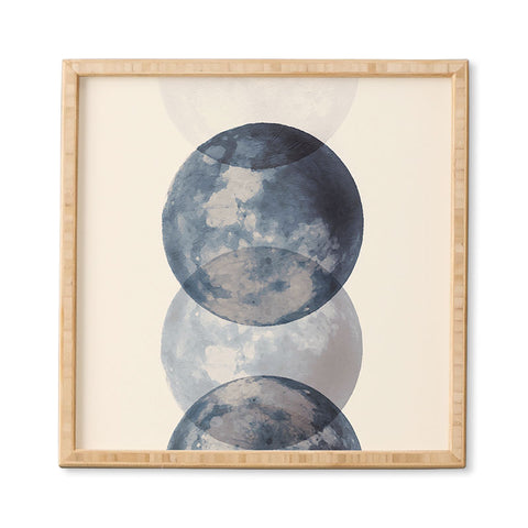 Emanuela Carratoni Blue Moon Phases Framed Wall Art