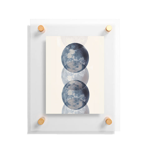 Emanuela Carratoni Blue Moon Phases Floating Acrylic Print