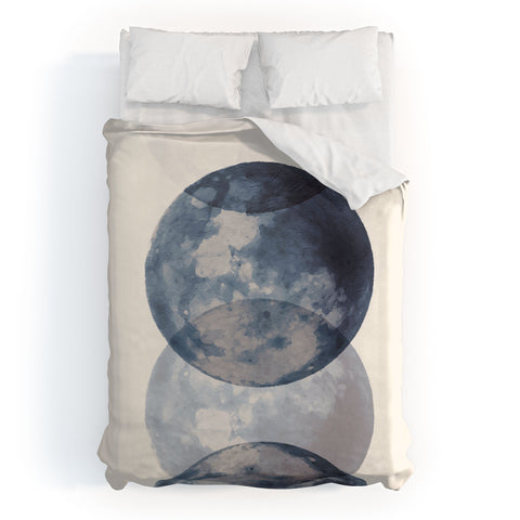 Emanuela Carratoni Blue Moon Phases Duvet Cover