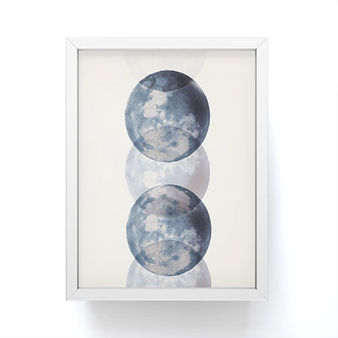 Emanuela Carratoni Blue Moon Phases Framed Mini Art Print