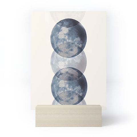 Emanuela Carratoni Blue Moon Phases Mini Art Print