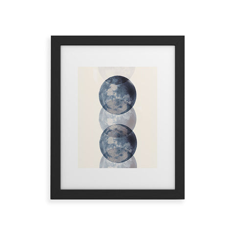 Emanuela Carratoni Blue Moon Phases Framed Art Print