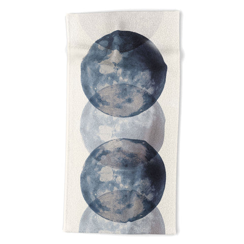 Emanuela Carratoni Blue Moon Phases Beach Towel