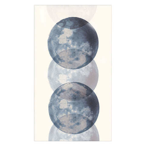 Emanuela Carratoni Blue Moon Phases Tablecloth