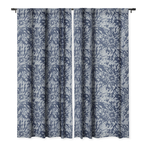 Emanuela Carratoni Blue Tie Dye Blackout Window Curtain