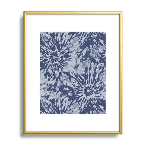 Emanuela Carratoni Blue Tie Dye Metal Framed Art Print