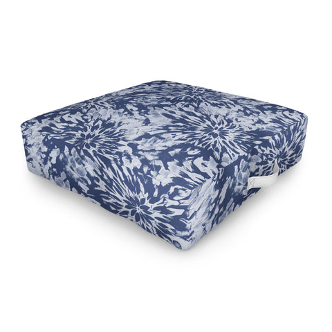 Emanuela Carratoni Blue Tie Dye Outdoor Floor Cushion