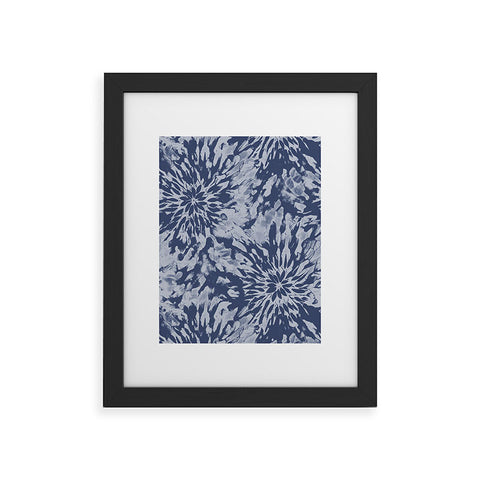 Emanuela Carratoni Blue Tie Dye Framed Art Print