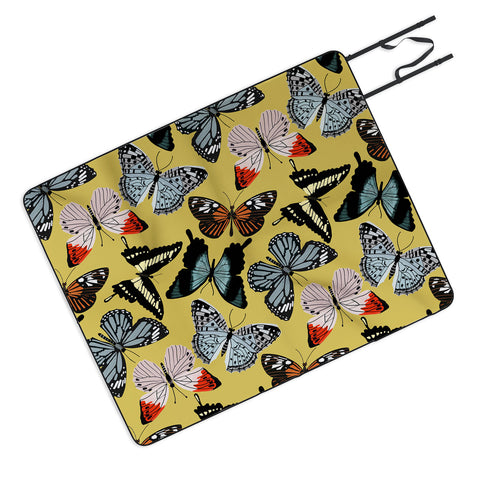 Emanuela Carratoni Boho Butterflies Picnic Blanket