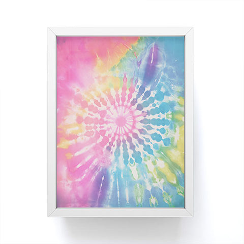 Emanuela Carratoni Boho Rainbow Tie Dye Framed Mini Art Print