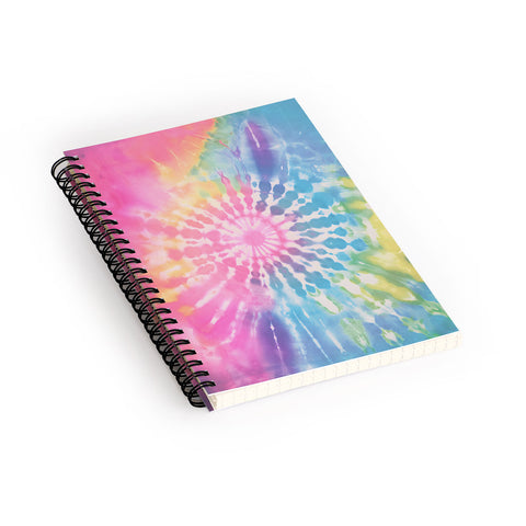 Emanuela Carratoni Boho Rainbow Tie Dye Spiral Notebook