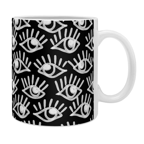 Emanuela Carratoni Bold Painted Eyes Coffee Mug
