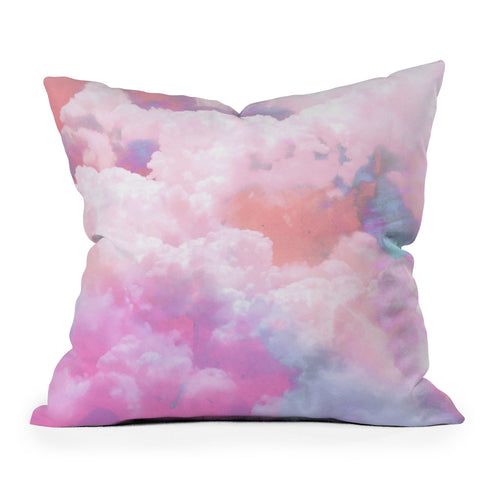 Emanuela Carratoni Candy Clouds Outdoor Throw Pillow
