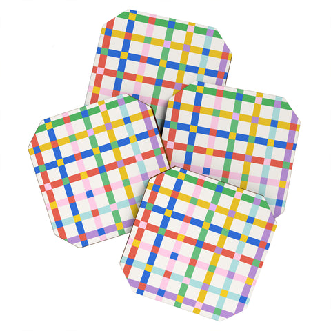 Emanuela Carratoni Checkered Crossings Coaster Set