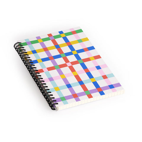 Emanuela Carratoni Checkered Crossings Spiral Notebook