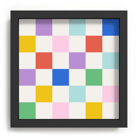Emanuela Carratoni Checkered Rainbow Recessed Framing Square
