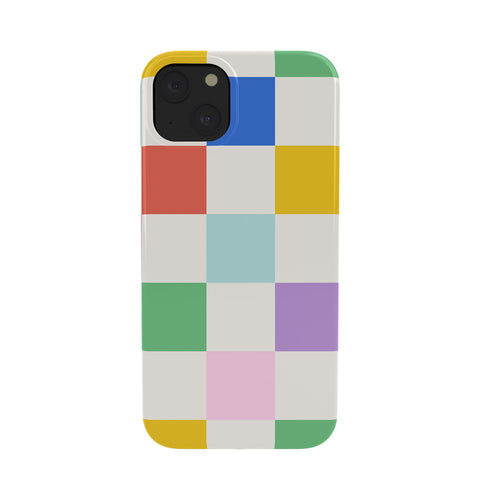 Emanuela Carratoni Checkered Rainbow Phone Case