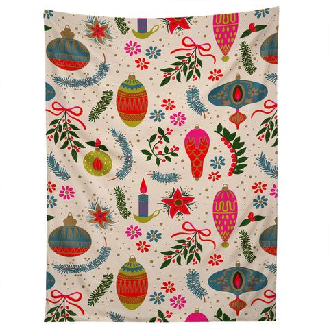 Emanuela Carratoni Christmas Vintage Decorations Tapestry