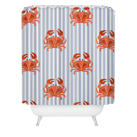 Emanuela Carratoni Crab Dance Shower Curtain